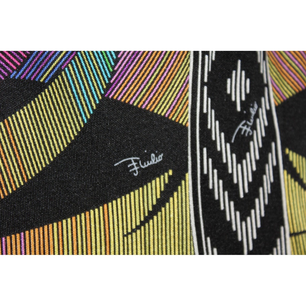 Emilio Pucci Firenze Silk Tunic Blouse Top Signature Geometric Print Italy Made - Picture 6 of 13